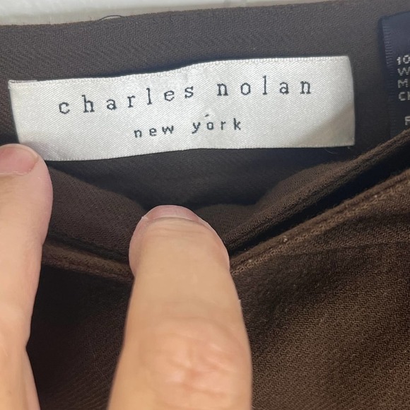 Charles Nolan 100% Wool Chocolate Brown Wrap/Kilt Like Skirt SZ 8 - Picture 4 of 7